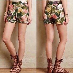 NEW Anthropologie Elevenses Floral Shorts Sz 4